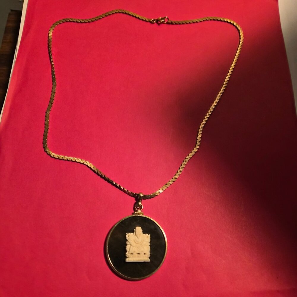 Vintage Gold Plated Neckless with Budda Pendent